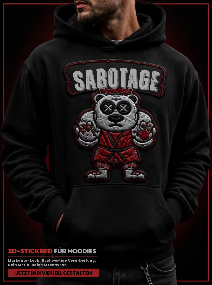 3D-Stickerei für Hoodies — individuelles Motiv, individuelle Streetwear